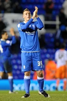 31-12-2011 v Blackpool, St. Andrew's Collection: Chris Wood's Triumphant Moment: Birmingham City's Npower Championship Victory over Blackpool