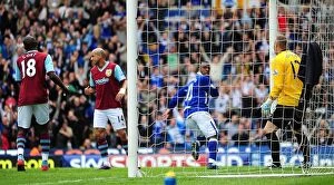 Images Dated 1st May 2010: Christian Benitez's Double Strike: Dejected Burnley Defenders