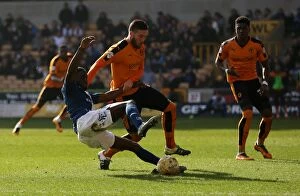 Sky Bet Championship - Wolves v Birmingham City - Molineux Collection: Clash in the Box: Donaldson vs. Doherty - Sky Bet Championship Rivalry