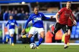 Images Dated 2nd February 2013: Clash in the Championship: Wes Thomas vs. Danny Collins - Birmingham City vs. Nottingham Forest