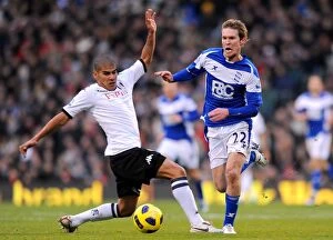 Images Dated 27th November 2010: Clash at Craven Cottage: Salcido vs. Hleb - A Premier League Battle