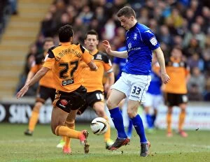 Images Dated 2nd March 2013: Clash at KC Stadium: Elmohamady vs. Reilly - Championship Showdown between Hull City