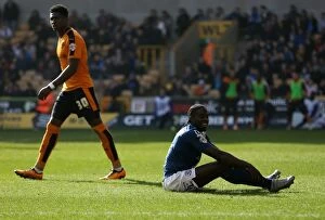 Images Dated 13th March 2016: Clash at Molineux: Donaldson's Reaction to Doherty's Challenge - Birmingham City vs Wolves