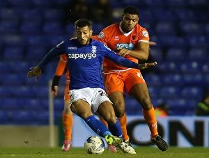 Sky Bet Championship - Birmingham City v Blackpool - St. Andrew's Collection: Clash at St. Andrew's: Davies vs Addison - Birmingham City vs Blackpool (Sky Bet Championship)