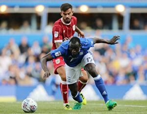 Images Dated 12th August 2017: Clash at St. Andrew's: Ndoye vs. Pack in Intense Sky Bet Championship Showdown