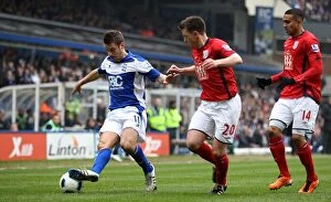 Images Dated 5th March 2011: A Clash of Stars: Bentley vs Shorey - Birmingham City vs Newcastle United