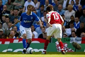 Images Dated 15th May 2005: Clash of the Titans: Jamie Clapham vs. Francesc Fabregas, Birmingham City vs. Arsenal (May 2005)