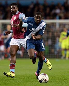 Images Dated 22nd September 2015: Clash at Villa Park: Clayton Donaldson Faces Off Against Aston Villa in Capital One Cup Third Round