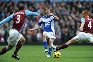 Images Dated 31st October 2010: Clash at Villa Park: Hleb vs. Sidwell & Warnock - Birmingham City vs