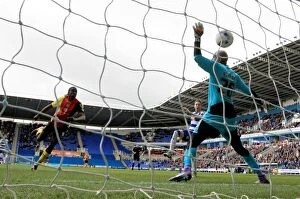 Images Dated 9th April 2016: Clayton Donaldson Scores Birmingham City's First Goal in Sky Bet Championship Match Against Reading
