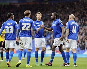 Football Collection: Clayton Donaldson Scores First Goal for Birmingham City in Sky Bet Championship Match Against