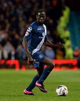 Images Dated 22nd September 2015: Clayton Donaldson vs. Aston Villa: Birmingham City's Star Forward Faces Off in Capital One Cup