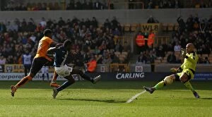 Images Dated 13th March 2016: Clayton Donaldson's Determined Shot: Wolves vs. Birmingham City (Sky Bet Championship)