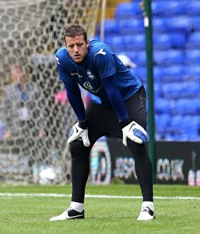 Images Dated 18th August 2012: Colin Doyle on Guard: Birmingham City vs Charlton Athletic Championship Clash (18-08-2012)