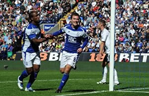 Images Dated 29th August 2010: Craig Gardner and Cameron Jerome's Goal Celebration: Birmingham City's Victory Over Bolton
