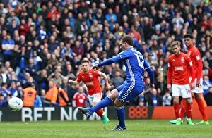 Images Dated 29th April 2017: Craig Gardner Scores Penalty: Birmingham City vs Huddersfield Town (Sky Bet Championship)