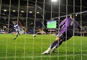 26-10-2011, Carling Cup Round 4 v Brentford, St. Andrew's Collection: Craig Gardner Scores Second Penalty for Birmingham City Against Brentford in Carling Cup