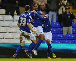 Images Dated 22nd December 2012: Curtis Davies Scores the First Goal: Birmingham City vs. Burnley, Championship 2012