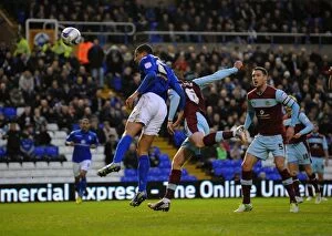 Birmingham City v Burnley : St. Andrew's : 22-12-2012 Collection: Curtis Davies Scores Historic First Goal for Birmingham City Against Burnley (December 22, 2012)