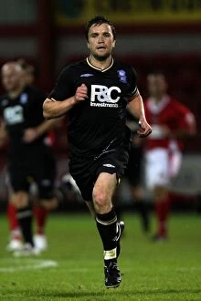 Images Dated 4th August 2009: Damien Johnson Scores: Birmingham City's Pre-Season Victory over Crewe Alexandra (August 4, 2009)