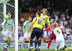 Sky Bet Championship : Yeovil Town v Birmingham City : Huish Park : 10-08-2013 Collection: Dan Burn Scores First Goal: Birmingham City Takes Early Lead Against Yeovil Town in Sky Bet