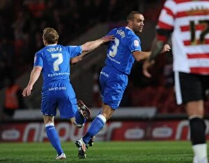 Images Dated 30th March 2012: David Murphy Scores Opening Goal for Birmingham City against Doncaster Rovers in Championship Match