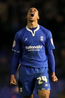 Images Dated 22nd November 2011: Davies Dramatic Late Goal: Birmingham City Snatches Victory from Burnley (Npower Championship)