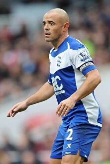 Images Dated 16th October 2010: Defiant Stephen Carr: Birmingham City's Unforgettable Stand Against Arsenal (16-10-2010)