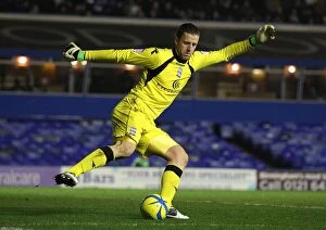 Images Dated 15th January 2013: Determined Save by Colin Doyle: Birmingham City vs Leeds United in FA Cup Third Round Replay