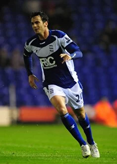 Images Dated 26th August 2010: Enric Valles in Action: Birmingham City vs. Rochdale, Carling Cup Round 2 (August 26, 2010)