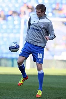 Images Dated 25th February 2012: Erik Huseklepp's Double Strikes Fuel Birmingham City's Championship Victory Over Nottingham Forest