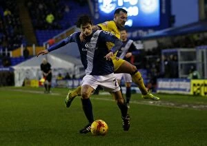 Images Dated 6th February 2016: Fabrini vs Wallace: Intense Rivalry in Birmingham City vs Sheffield Wednesday Championship Clash