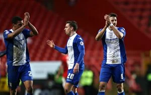 Images Dated 8th February 2014: Farewell Aaron Martin: Birmingham City's Emotional Victory at The Valley