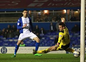 Images Dated 12th March 2014: Federico Macheda Stuns Burnley: His Epic Opening Goal for Birmingham City (Sky Bet Championship)