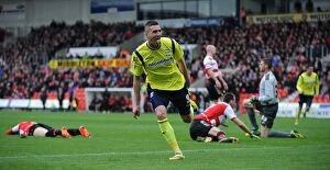 Images Dated 5th April 2014: Federico Macheda's Thrilling Opener: Birmingham City's Sky Bet Championship Debut Against