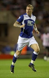 Images Dated 22nd September 2009: Garry O'Connor's Euphoric Moment: Birmingham City's Historic Carling Cup Upset Against Sunderland