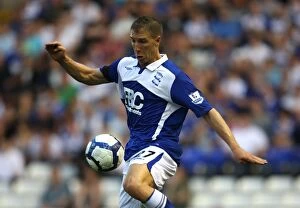 Images Dated 19th August 2009: Gregory Vignal in Action: Birmingham City vs. Portsmouth at St. Andrew's (2009)