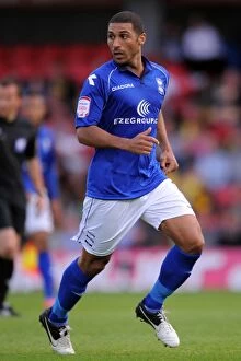Images Dated 25th August 2012: Hayden Mullins Rallies Birmingham City in Npower Championship Clash at Vicarage Road Against