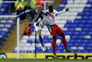 Images Dated 21st November 2015: Intense Aerial Clash: Birmingham City vs Charlton Athletic in Sky Bet Championship