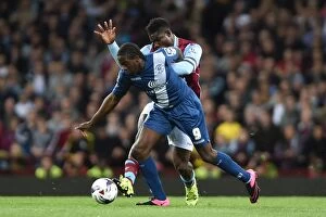 Images Dated 22nd September 2015: Intense Clash: Micah Richards vs. Clayton Donaldson in Aston Villa vs