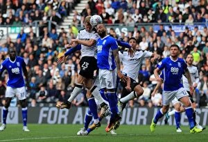 Images Dated 23rd September 2017: Intense Derby Showdown: Vydra vs. Nsue at Pride Park