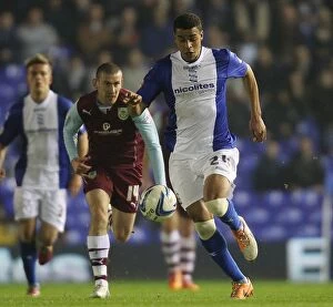 Images Dated 12th March 2014: Intense Rivalry: Battle for Possession - Birmingham City vs. Burnley (Sky Bet Championship)