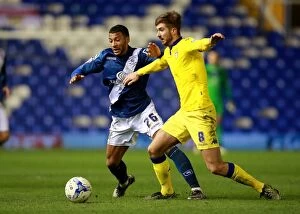 Images Dated 12th April 2016: Intense Rivalry: Birmingham City vs Leeds United - A Fight for Championship Supremacy