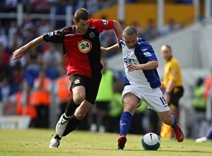 11-05-2008 v Blackburn Rovers, St. Andrew's Collection: Intense Rivalry: Brett Emerton vs. Mauro Zarate's Battle for Ball Supremacy (Birmingham City vs)
