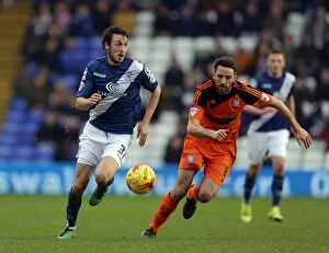 Sky Bet Championship - Birmingham City v Ipswich Town - St. Andrews Collection: Intense Rivalry: Buckley vs Skuse - A Football Battle at St. Andrews