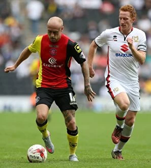 Images Dated 29th August 2015: Intense Rivalry: Cotterill vs Lewington Clash in Sky Bet Championship Showdown