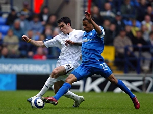 Intense Rivalry: DJ Campbell vs. Joey O'Brien Battle for Ball (Birmingham City vs. Bolton Wanderers, FA Barclays Premiership, 07-05-2006)