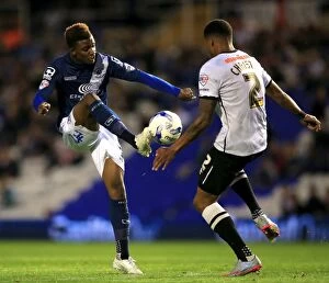 Images Dated 21st August 2015: Intense Rivalry: Gray vs. Christie Clash in Birmingham City vs. Derby County Championship Showdown