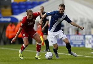 Images Dated 12th September 2015: Intense Rivalry: Grounds vs. Ayling in Birmingham City vs. Bristol City Championship Clash
