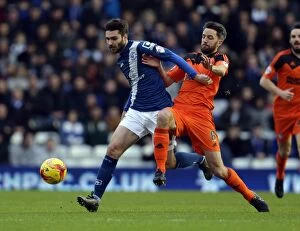 Sky Bet Championship - Birmingham City v Ipswich Town - St. Andrews Collection: Intense Rivalry: Jon Toral vs Cole Skuse Battle for Championship Supremacy